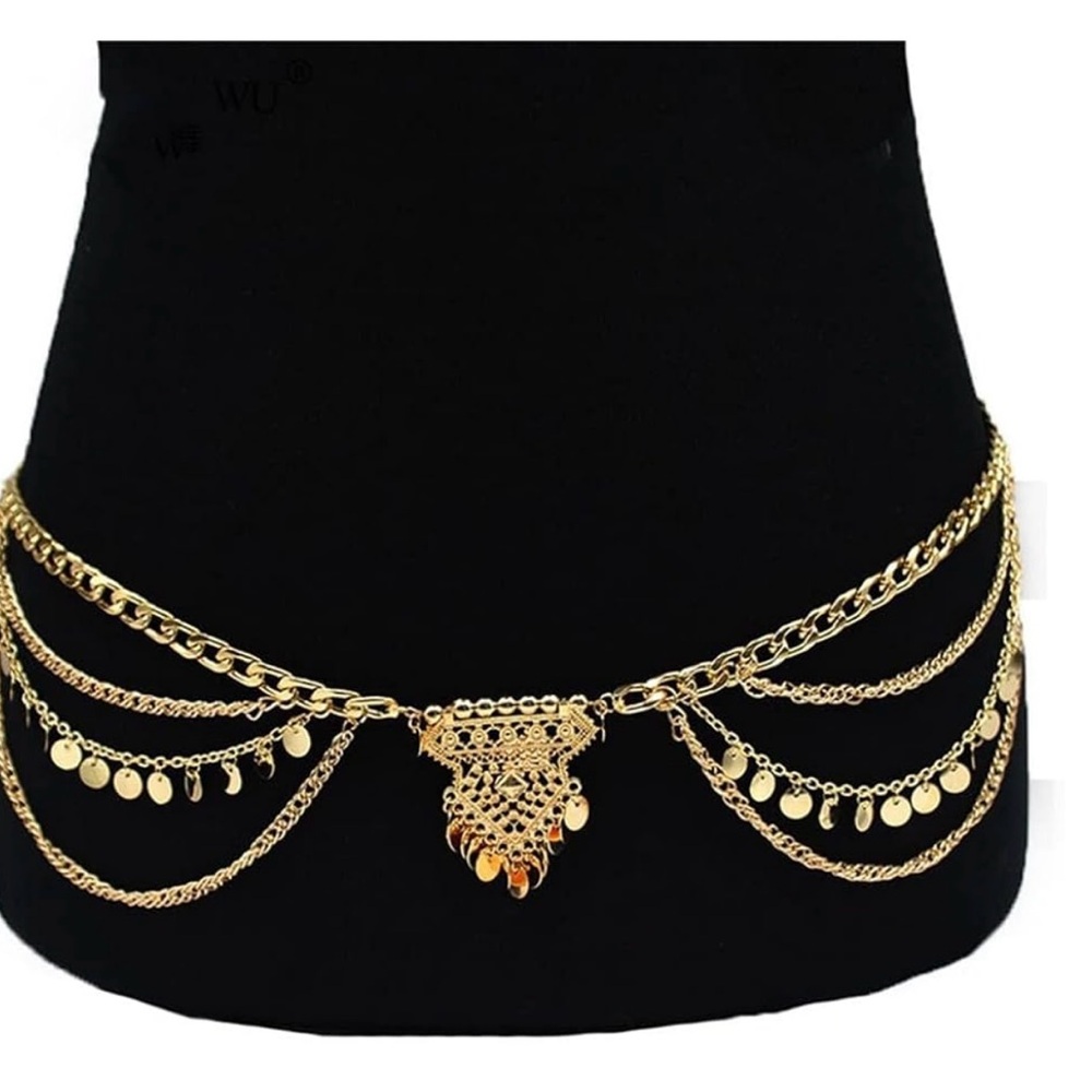 Gold Tone Classic Dainty Waist Belly Chain